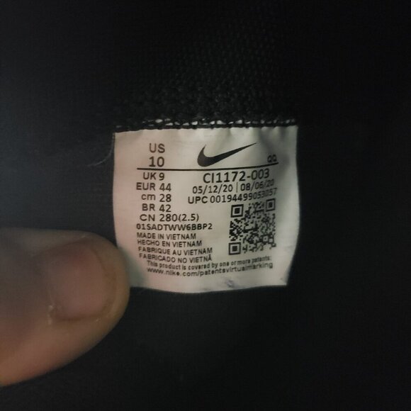 Size 10M- Nike Blazer Mid '77 Suede Black Sz 10.. CI1172-003 Pre-Owned - Picture 7 of 7